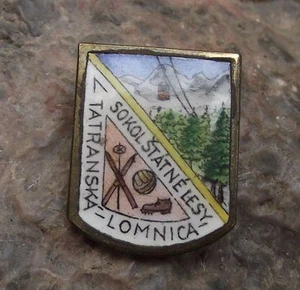 Tatranska Lomnice Slovakia Tatra Mountains National Park Ski Resort Pin Badge - Picture 1 of 2