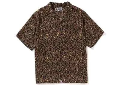 NWT BAPE leopard open collar shirt M - Image 1 of 4