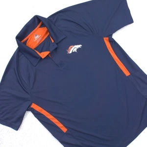 Denver Broncos Field Classic II Cool Base Polo NFL Raglán Azul Marino Naranja XL - Imagen 1 de 6