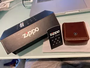 ๐ฅ RARE NEW Zippo ITALIAN LEATHER sewn in Romania CIGARETTE CASE BOXED - Picture 1 of 17