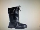 Belgium Military Mens Rain Galoshes Overshoes Boots Black Rubber Tread Lace NEW