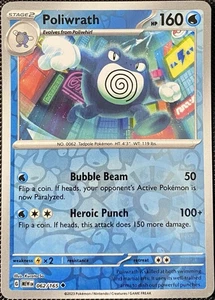 Poliwrath 062/165 Sv: Scarlet & Violet 151 Reverse Holo - Pokémon Karte - Bild 1 von 2