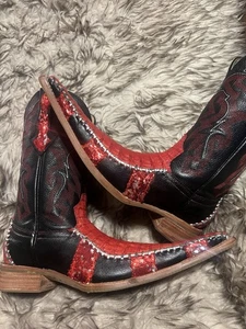 EL GENERAL HERREN TOP QUALITÄT & STILVOLLE WESTERNSTIEFEL - schwarz & rot - Gr. 26 mex - 7us - Bild 1 von 17