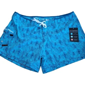 Maui Rippers Board Shorts Womens Sz 16 Swim Beach 5" NWT Blue Hawaiian Quick Dry - Picture 1 of 11