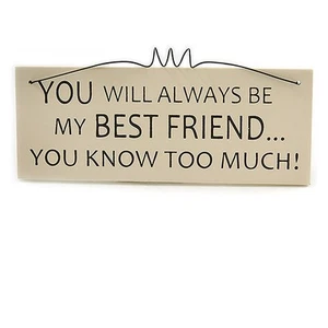 Lustige beste Freunde Beziehung Familie Verwandte Zitat Holz Neuheit Plakette - Bild 1 von 2