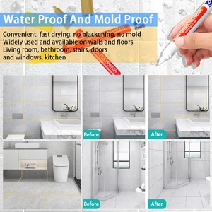 3 piezas bolígrafo de lechada blanco marcador impermeable para reparación de costuras de azulejos Reino Unido - Imagen 1 de 36