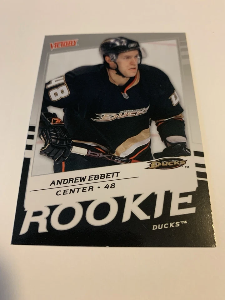2008-09 UD Victory #236 Andrew Ebbett - Rookie RC -Ducks - Image 1 of 2