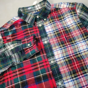 Ralph Lauren Boys XL (18/20) Patchwork Plaid Button Down Shirt Long Sleeve - Picture 1 of 7