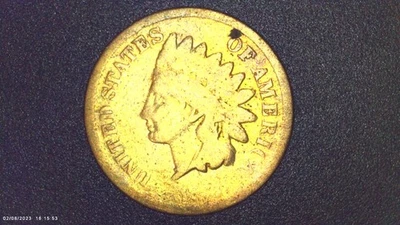 1873 Indian Head, P Mint *Open 3-  /AG/G - Orig Collection. Scarce - Image 1 of 4