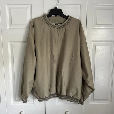 Chaqueta Pullover North End Para Hombres XL Caqui Cuello en V Camisa de Viento Forrada Golf Vela Foto 1 de 4