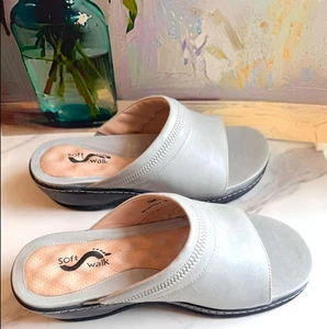 ​SoftWalk Light Gray Wedge Slip-On Comfort Shoes 8.5W Ultimate All Day Comfort - Picture 1 of 6