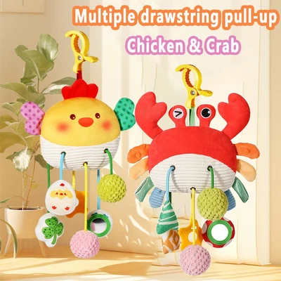 Juguetes de peluche para bebé decoración navideña, juguete para cochecito con detalles sensoriales asiento de coche Foto 1 de 4