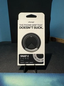 OhSnap - Snap 4 Luxe Magnetic Phone Grip & Stand - Ultra-Thin Silver - Photo 1 sur 2