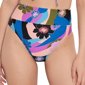 Salt + Cove Mujer’s Flooming Wave Cintura Alta Bikini Traje de Baño Parte Inferior Multi Talla M - Imagen 1 de 2