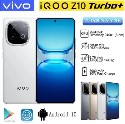 VAT Free! Vivo iQOO Z10 Turbo+ 5G Mobile Dimensity9400+ 144Hz 8000mAh for Global - Image 1 of 4