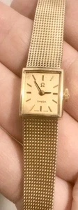 Rare Vintage All Gold Filled Omega 1100 Ladies 15mm Dress Watch WORKS NO CRYSTAL - Picture 1 of 13