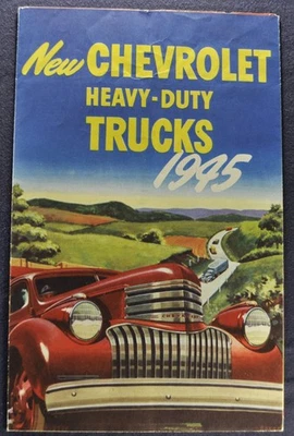 1945 Chevrolet Heavy-Duty Truck Brochure Folder Stake Original 45 - Image 1 of 4