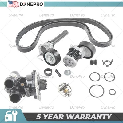 Kit de correa de transmisión por correa serpentina de 2,0 L bomba de agua termostato para Audi A3 Q3 TT VW Foto 1 de 3