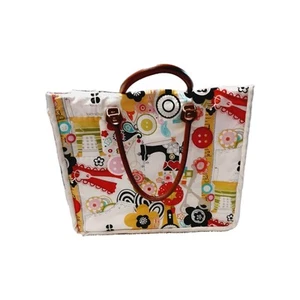 Sewing Knitting Basket Tote Yarn Bag Sewing Notions Fabric 16x13 - Picture 1 of 24