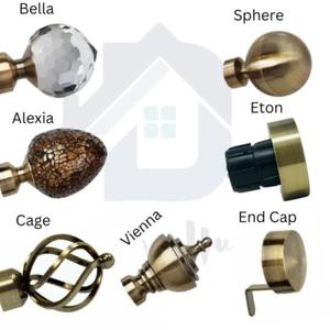 Speedy 28 mm 2er-Pack antike Messingstangen getrennt Vorhangstange Finish - Bild 1 von 15