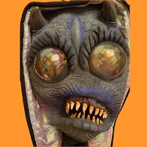 Cappuccio vintage Ault lattice morbido ghoul occhio placcato alieno maschera di Halloween denti fantascienza - Foto 1 di 7