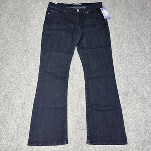 New Lee Slender Secret Bootcut Women Denim Blue Jeans Size 16 M Pockets Zip Fly - Picture 1 of 16