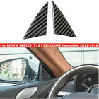 Front Door A Pillar Triangle Carbon Fiber Trim For Bmw 6 Series F12 F13 2011-18