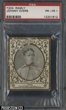 T204 Ramly Johnny Evers Chicago HOF PSA 1 Pr-Fr