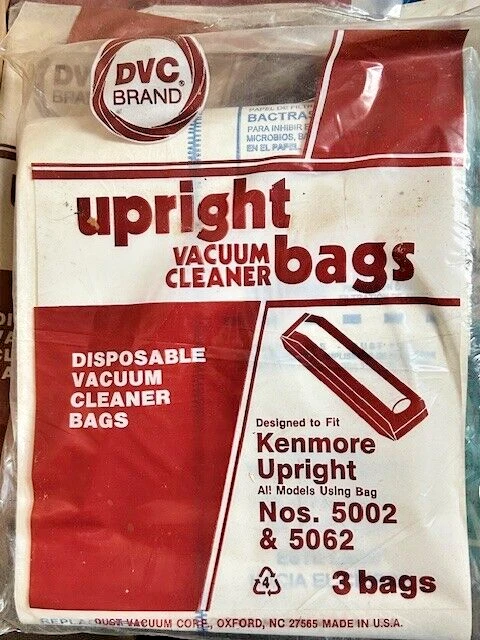 Paper Bags, Pack of 3 for Kenmore 5002, 5062 Vacuum Cleaners - Image 1 of 1