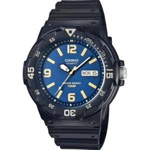 Orologio Casio Uomo Donna Sportivo Bracciale Gomma Blu WR100 MRW-200H-2B3VDF - Imagen 1 de 5
