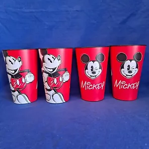 New ZAK Lot 4 Disney MICKEY MOUSE TUMBLERS Plastic Drink Cups Water Juice Milk - Picture 1 of 11