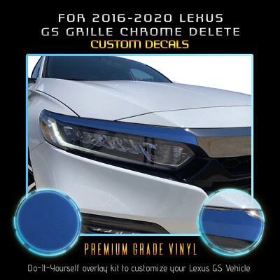 Calcomanías gráficas de párpados para faros Honda Accord 2017-2021 vinilo metálico satinado Foto 1 de 3