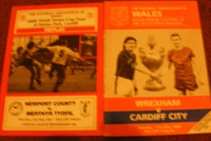 2 x Welsh Cup Finals Cardiff Newport Wrexham - Picture 1 of 1