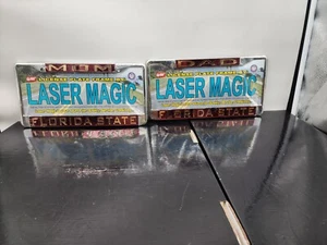 2 1 MOM & 1DAD Florida State University Seminoles LASER License Plate Frames NEW - Picture 1 of 3