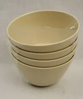 (4 Pack) 8 oz. Tan Melamine Bouillon Cup Soup Dessert Fruit Snack Bowls - Image 1 of 3