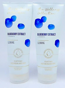 2 BATH & BODY WORKS THE WELLNESS COLLECTION EXTRACTO DE ARÁNDANO LAVADO CORPORAL BRILLANTE - Imagen 1 de 6