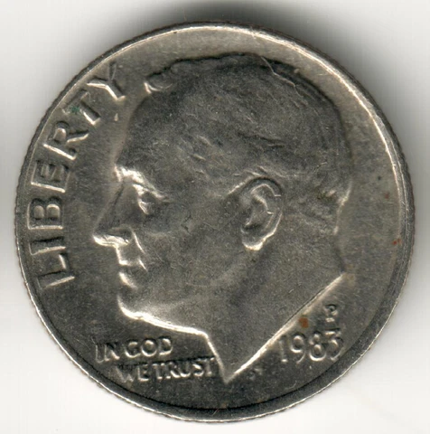 USA - 1983P - Roosevelt Dime - #7920 Cover