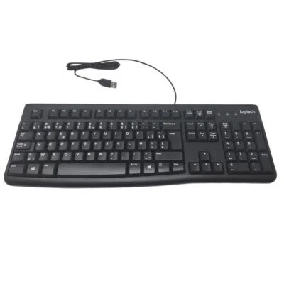 Logitech K120 Wired USB Keyboard French/Belgian AZERTY Black 920-002525 - Image 1 of 4