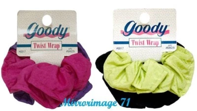 (2 PACK) De colección 1993 Goody Hair Scrunchie Twist Wrap 4 Total #6817 Foto 1 de 2