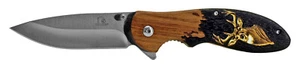 4.5" Spring Assisted Hunting Folding Pocket Knife - Deer - Picture 1 of 2