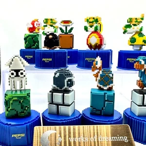 10 type Super Mario Bros Pepsi Dots Bottle Cap Figure Nintendo Luigi mario Japan - Picture 1 of 19
