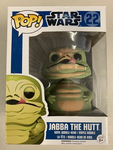 Jabba the Hutt 22 ~ Star Wars ~ Funko Pop Vinyl ~ Blue Box + Free Pop Protector Cover