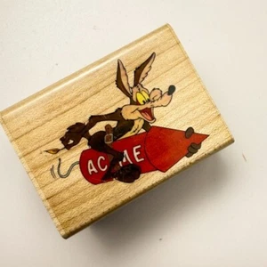Wile E. Coyote Guided Missile Looney Tunes~ 2.25"X 1.75"~Rubber Stampede 240-D - Picture 1 of 9
