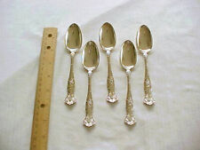 5 - 1847 Rogers Bros Silver Plate Teaspoons Vintage with Grapes