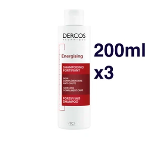 3x Vichy Dercos Energising Shampoo for Hair Loss 200ml - Ideal for Thinning Hair - Picture 1 of 2