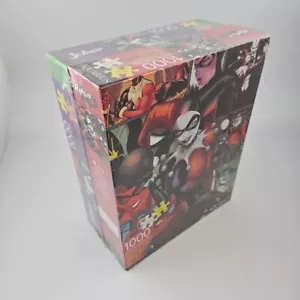 👍2 Aquarius Jigsaw DC Puzzle's - Harley Quinn & The Joker 1000pc 20''X27'' - Picture 1 of 6