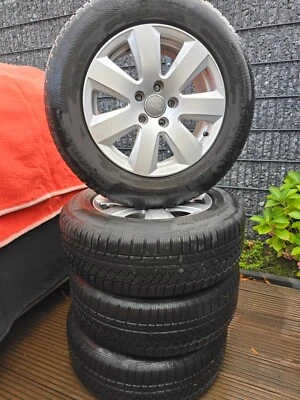Winterräder auf org. Audi Alufelge, Anzahl 4,  Größe 215/65 R16 H - Bild 1 von 4