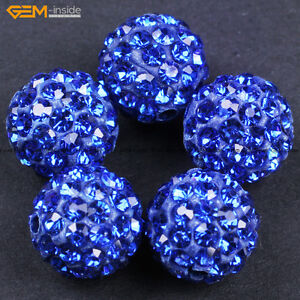10 Pcs 10mm Pave Zeads CZ Crystal Rhinestone Disco Ball Beads For Jewelry Making