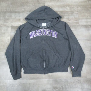 Champion University of Washington Hoodie Herren Large grau Huskies UW bestickt - Bild 1 von 8