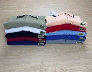 Lacoste Mens Brand New Classic Short Sleeve polo shirt half zip - Picture 1 of 9